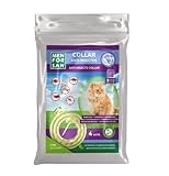 MENFORSAN Pack con 4 Collares Anti-Insectos Gatos, con Margosa, Geraniol y Lavandino, Bolsa autocierre